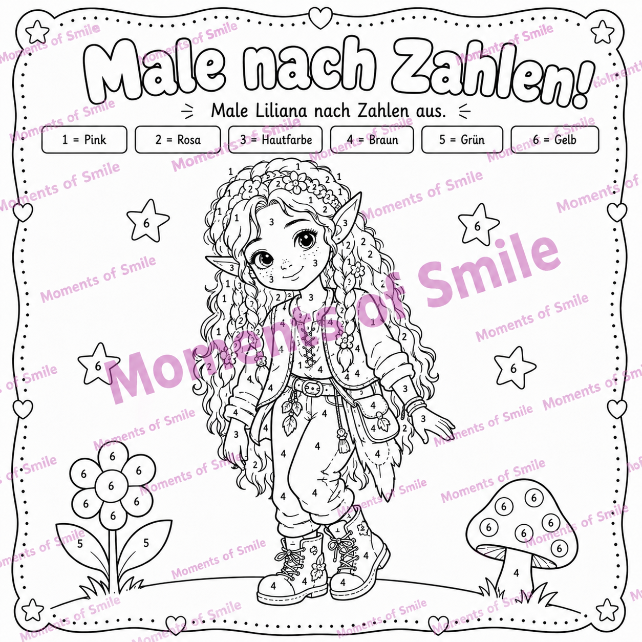 Vorschau Malen nach Zahlen Liliana